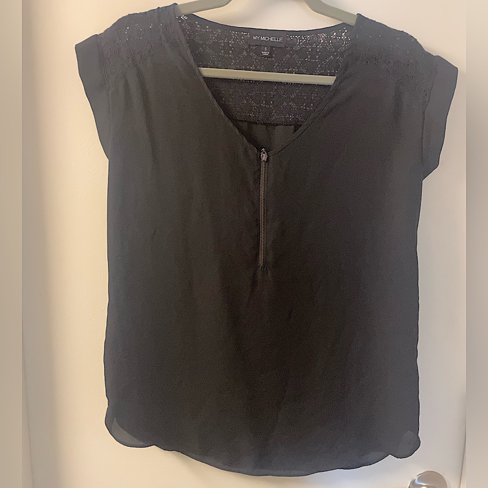 Women’s Black Lace Work Blouse